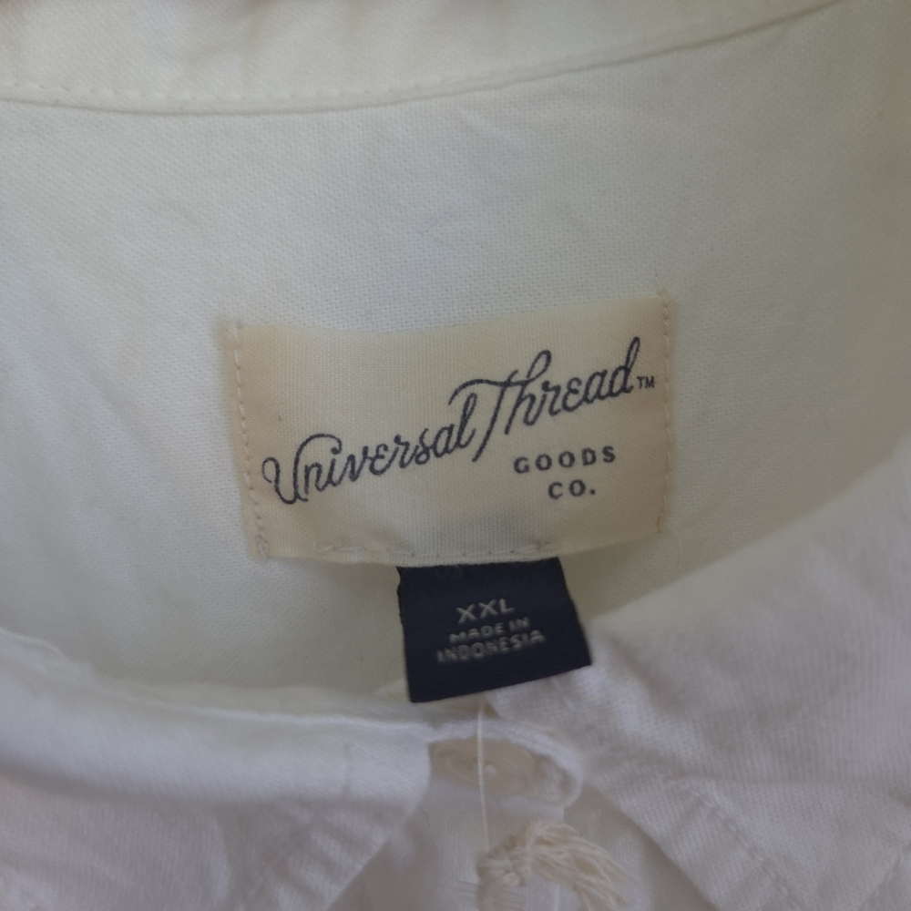 Universal Thread Long Sleeve Classic Fit Button-Down Shirt  White XXL - Picture 5 of 15
